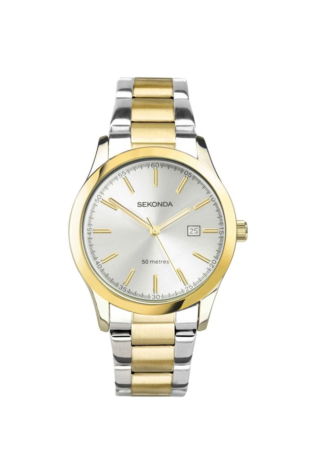 Reloj clásico Sekonda 40473 de acero inoxidable bicolor de 34 mm para dama Foto 1 de 1