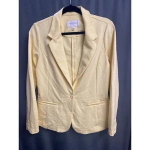Liverpool Los Angeles Blazer Womens Medium Beige Notch Lapel One Button B66 - Picture 1 of 5