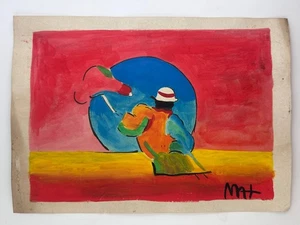 Peter Max COA Signed Painting Original Drawing Vintage - Picture 1 of 3