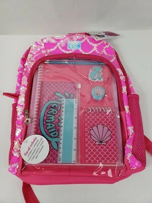 Mochila estacionária lantejoulas reversível sereia limitada demais rosa crianças adulto - Imagem 1 de 4