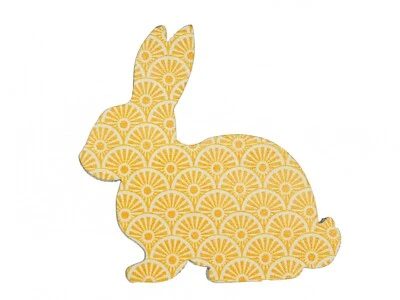 Broche de conejo miniblings prendedor conejito de Pascua madera amarillo Foto 1 de 4