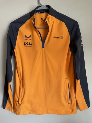 McLaren F1 Women's 2022 Team Quarter Zip Midlayer Jacket- Papaya Size UK 8 Cover
