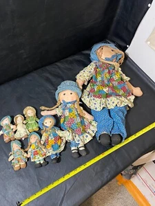 Holly Hobbie Hobby ragdoll lot of 8 vintage dolls small medium large huge - Picture 1 of 17
