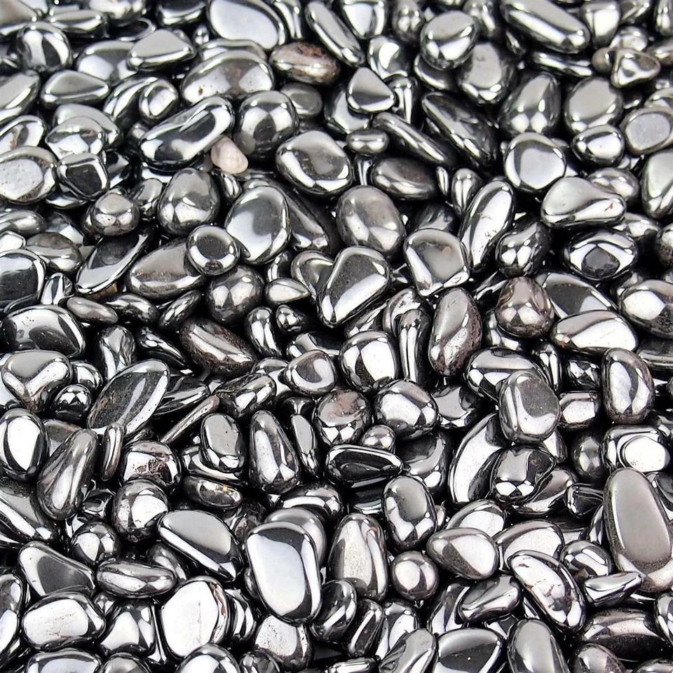 schöne kleine Hämatit Blutstein Trommelsteine Heilsteine 8 - 12 mm AA-Qualität p - Bild 1 von 3