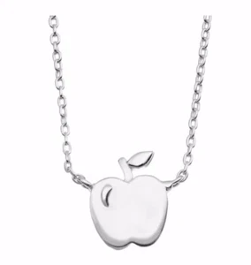 Sterling Silver Apple Necklace - Picture 1 of 2