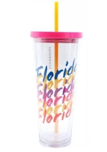 Starbucks FLORIDA Tumbler Cup 24oz W/ Straw DISCONTINUED! SKU NEW - Picture 1 of 5