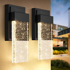 BesLowe Outdoor Wall Light Fixtures with Crystal Bubble Glass, Waterproof LED