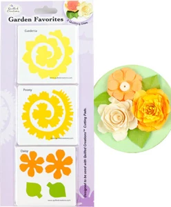 GARDEN FAVORITES QUILLING DIES-Quilled Spiral Rose-3D Paper Flowers/Leaves Die - Picture 1 of 1