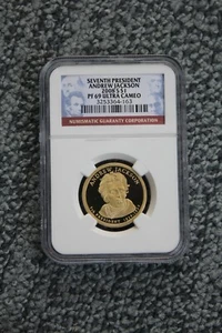 NGC PF 69 Ultra Cameo 2008 S $1 Andrew Jackson 7th President Coin - Picture 1 of 12