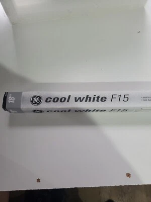 GE 18 Inch  Fluorescent F15 F15t12 Cool White Tube Bulb 760 lumens 15 Watts 9000 - Image 1 of 2