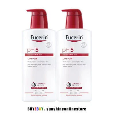 Pacote com 2: Eucerin pH 5 loção para pele sensível seca 400 ml - Imagem 1 de 4