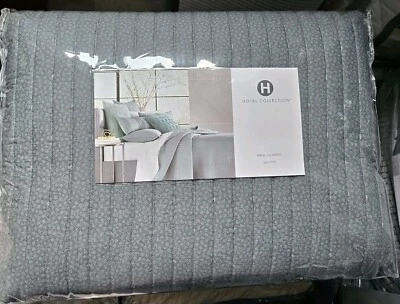 Hotel Collection Stencil King Quilted  Covelet New Gray Contemporary Style - Image 1 of 4