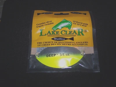 Lake Clear Wabbler Flasher Trout Flasher 3" Gold Plate Silver Plate 3/5 oz Lure - Image 1 of 4