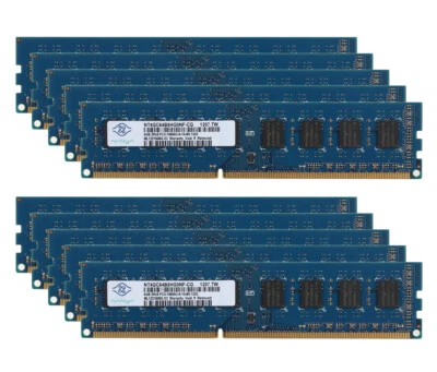 Nanya DDR3 RAM 40GB 10X 4GB 2RX8 PC3-10600 1333MHz DIMM Desktop Memory  PC10600 - Image 1 of 4