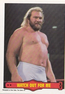 Big John Studd 1985 Topps O-Pee-Chee WWF Rookie Card #28 WWE RC Watch Out For Me - Image 1 of 4