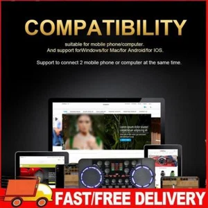 V300 Pro Live Soundkarte 10 Soundeffekte Bluetooth 4.0 Audio Interface Mixer - Afbeelding 1 van 8