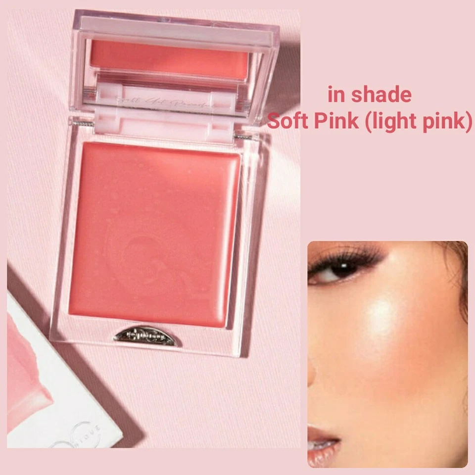 Dominique Cosmetics Silk Tone Cream Blush Soft Pink Makeup .17oz