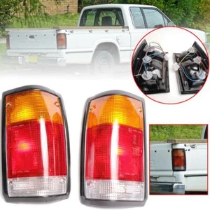 FIT 1985-1986 MAZDA MAGNUM B2000-2200 REAR TAIL LIGHT LAMP BLACK PAIR - Picture 1 of 8