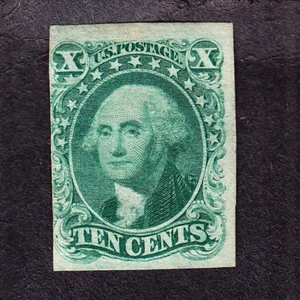 US 43P5 10c Washington Proof on Stamp Paper F-VF OG H w/ PSE Cert SCARCE!  - Picture 1 of 3