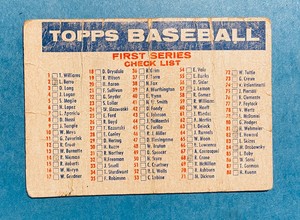 1957 topps baseball checklist 1st & 2nd Series Bazooka Bubble Gum Rare