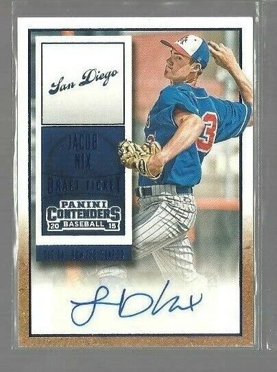 2015 Panini Contenders Draft Ticket Auto Blue Foil #18 Jacob Nix (ref 70834) - Image 1 of 1