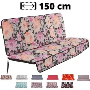 Auflagen Set Hollywoodschaukel Bänke Rückenkissen Polsterauflage 150 cm - Bild 1 von 21
