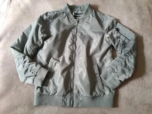 Jacke Bomber-Jacke Jungen Gr. 146/152 Silber/grün - Bild 1 von 12