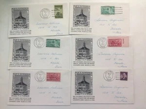 Lot of 6 1952 Columbus Philatelic Club 40th Anniv. ohio Stamp Cover - Picture 1 of 4