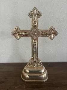 Vintage Royal limitiertes Silber Kreuz mit Kristallen 11" x 7" - Bild 1 von 9