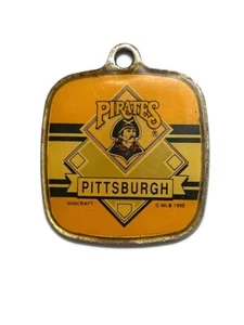 Vintage Pittsburgh Pirates WinCraft Keychain Pendant 1990 Approximately 1 1/2" - Picture 1 of 3