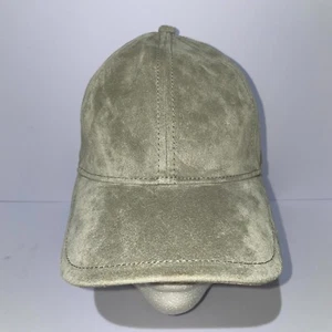 Rag & Bone Baseball Cap Silver Gray Cow Suede Strapback - Picture 1 of 6