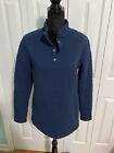 Duluth Trading Quilted Womens Sweatshirt 1/4 Snap Pullover Size S Blue.