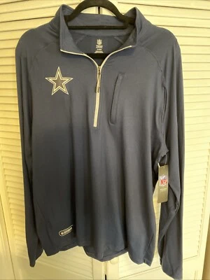 NFL 球队服装达拉斯牛仔 Dri Fit 1/4 拉链大号男式组合正品 — 第 1/4 张图片