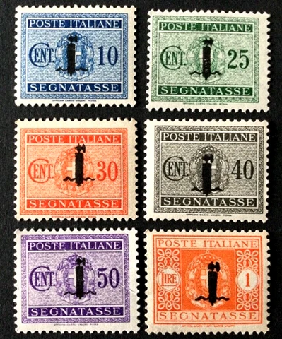 1944 Italy Social Republic Sc. J2, J4-7, J9 MNH Cover