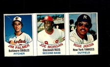 1977 HOSTESS PANEL #1/2/3--JIM PALMER, JOE MORGAN, REGGIE JACKSON