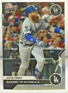 Justin Turner 2020 Topps Now MLB Network's Top 100 #MN54 - DODGERS 54 - SP /491