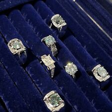 Cut Round Cut Pre Owned Moissanite Engagement Ring Lot (7Pcs) Princess