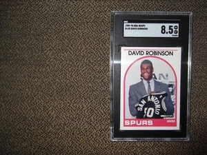 1989-90 NBA HOOPS BASKETBALL SET DAVID ROBINSON RC #138 SGC 8.5, Rookie! HOF - Picture 1 of 2