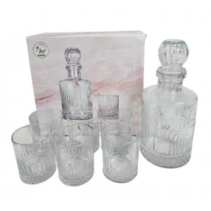 7 piezas jarra 6 vasos y 1 jarra, vidrio sin usar - Imagen 1 de 1