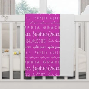 Personalized Baby Name Swaddle, Baby Name Blanket, Newborn Name Swaddle Gift - Picture 1 of 5