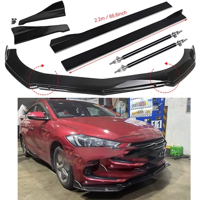 For Hyundai Elantra Front Bumper Lip Spoiler Splitter Body Kit/Side Skirt S Foto 1 de 4