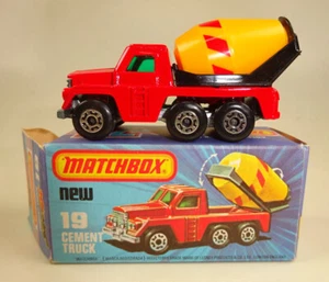 Matchbox Superfast Nr. 19C Cement Truck rot rote Streifen top in Box - Bild 1 von 8