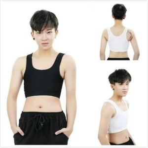Lesbian Corset Chest Binder Underwear Tomboy Tank Top Undershirt Breathable Soft - Picture 1 of 15