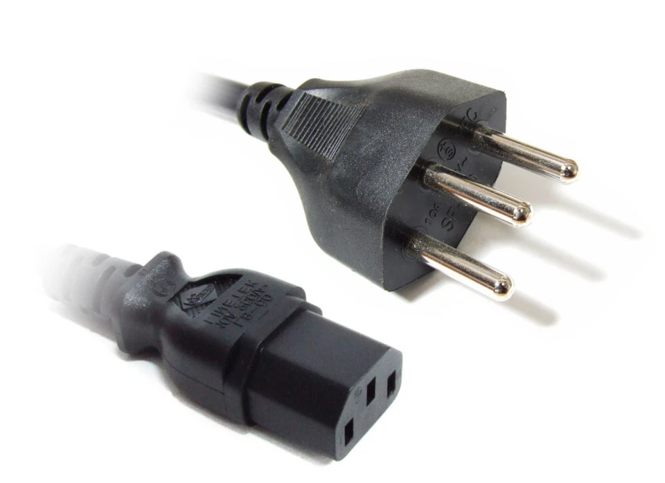 1.5m IEC C13/SEV-1011 AC Power Cable Switzerland/ Strom Kaltgeräte-Kabel Schweiz - Bild 1 von 1
