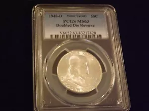 1948-D Franklin Half Dollar DDO PCGS MS 63 - Picture 1 of 2