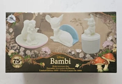 Disney Bambi 75 Aniversario Edición Limitada Cerámica Oficina Escritorio Juego de Accesorios  Foto 1 de 4