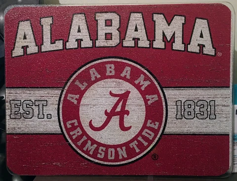 Alabama Crimson Tide Glass Cutting board Cover