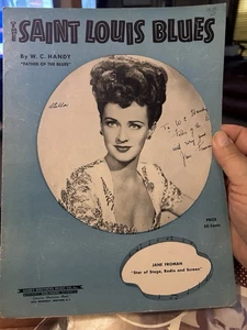 D 9x12 Ragtime Noten Saint Louis Blues W C Handy Jane Froman Cover - Bild 1 von 1