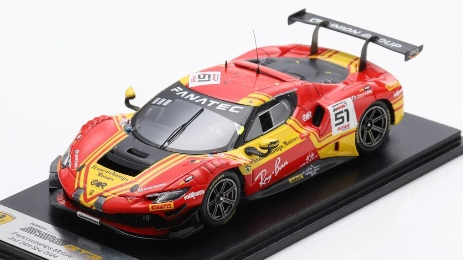 FERRARI 296 GT3 N.51 AF CORSE 2nd 24H SPA ROVERA-RIGON-PIER GUIDI 1:43 - Immagine 1 di 1