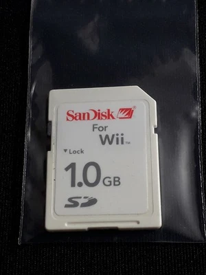 1 GB Gaming SD Memory Card for Nintendo Wii 3DS Camera Official White SanDisk - Image 1 of 4